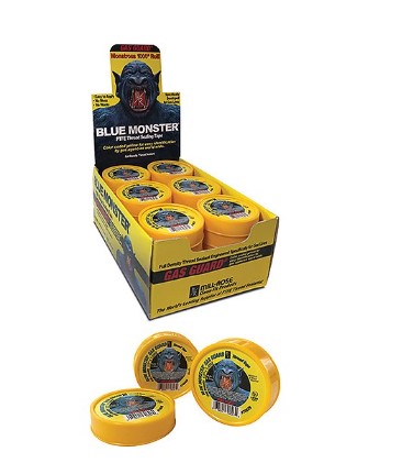 MR70826 MILLROSE 1/2IN X 1,000IN BLUE MONSTER GAS GUARD PTFE TAPE YELLOW