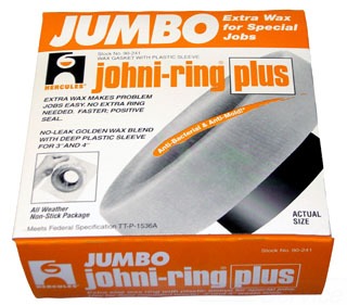 Hercules, 90241, Johni Ring Jumbo Wax Gasket with Plastic Horn